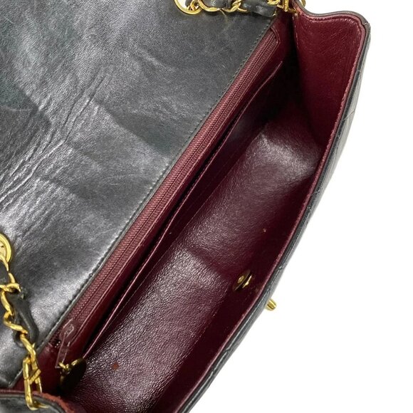 Auth CHANEL Diana Flap Matelasse A01165 Black Lambskin Shoulder Bag - Picture 15 of 16